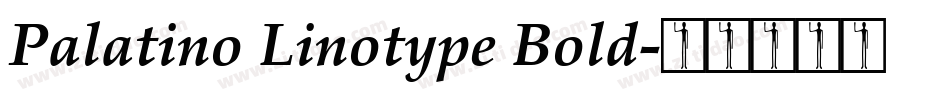 Palatino Linotype Bold字体转换